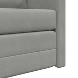 Floor Sofa Bed 2-in-1 Light Grey 122x204x55 cm Velvet - Extra Image