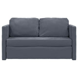 Floor Sofa Bed 2-in-1 Dark Grey 122x204x55 cm Velvet - 45-Degree Angle