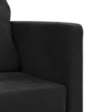 Floor Sofa Bed 2-in-1 Black 122x204x55 cm Velvet - Extra Image