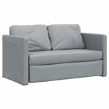 Floor Sofa Bed 2-in-1 Light Grey 112x174x55 cm Fabric - Top-Down View