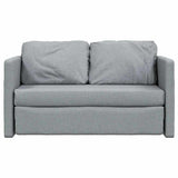 Floor Sofa Bed 2-in-1 Light Grey 112x174x55 cm Fabric
