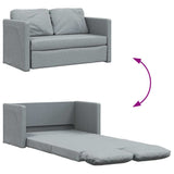 Floor Sofa Bed 2-in-1 Light Grey 112x174x55 cm Fabric
