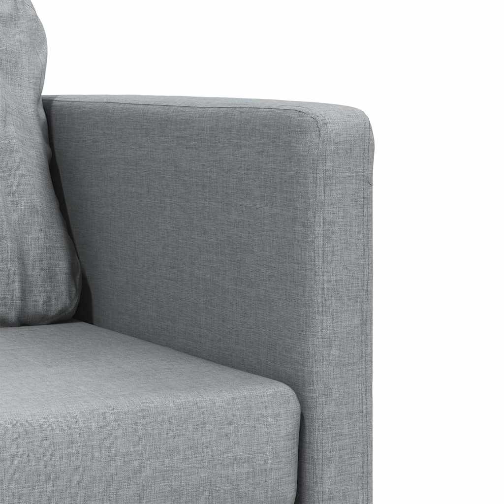 Floor Sofa Bed 2-in-1 Light Grey 112x174x55 cm Fabric