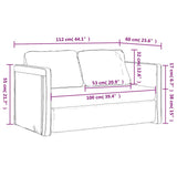 Floor Sofa Bed 2-in-1 Light Grey 112x174x55 cm Fabric - Extra Image