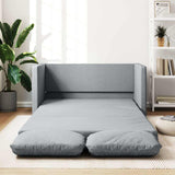 Floor Sofa Bed 2-in-1 Light Grey 112x174x55 cm Fabric