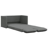 Floor Sofa Bed 2-in-1 Dark Grey 112x174x55 cm Fabric - Front View