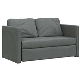 Floor Sofa Bed 2-in-1 Dark Grey 112x174x55 cm Fabric - Top-Down View