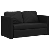 Floor Sofa Bed 2-in-1 Black 112x174x55 cm Fabric - Top-Down View