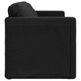 Floor Sofa Bed 2-in-1 Black 112x174x55 cm Fabric - Rear View