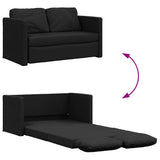 Floor Sofa Bed 2-in-1 Black 112x174x55 cm Fabric