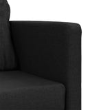 Floor Sofa Bed 2-in-1 Black 112x174x55 cm Fabric - Extra Image
