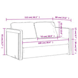 Floor Sofa Bed 2-in-1 Black 112x174x55 cm Faux Leather - Extra Image