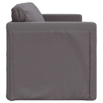 Floor Sofa Bed 2-in-1 Grey 112x174x55 cm Faux Leather