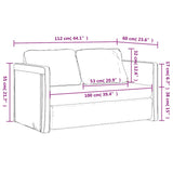 Floor Sofa Bed 2-in-1 Grey 112x174x55 cm Faux Leather - Extra Image