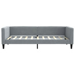 Day Bed without Mattress Light Grey 90x190 cm Fabric