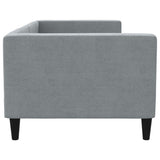 Day Bed without Mattress Light Grey 90x190 cm Fabric