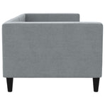 Day Bed without Mattress Light Grey 90x190 cm Fabric
