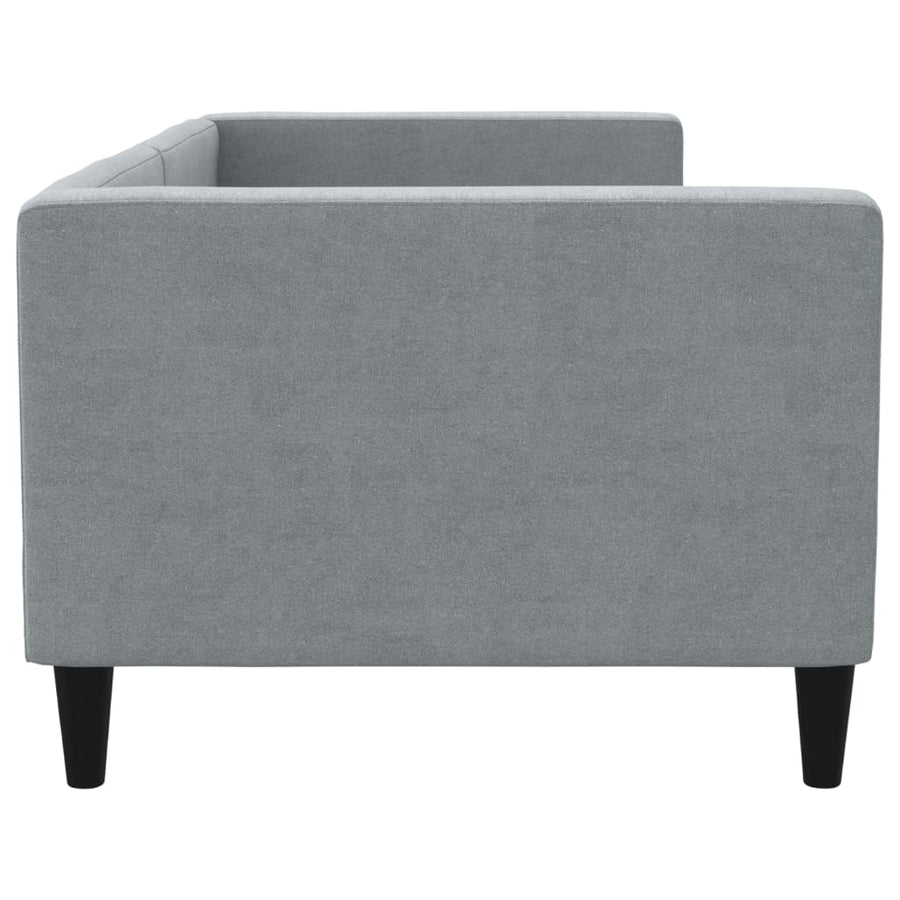 Day Bed without Mattress Light Grey 90x190 cm Fabric