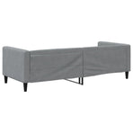 Day Bed without Mattress Light Grey 90x190 cm Fabric