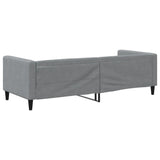 Day Bed without Mattress Light Grey 90x190 cm Fabric - 45-Degree Angle