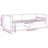 Day Bed without Mattress Light Grey 90x190 cm Fabric