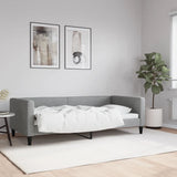 Day Bed without Mattress Light Grey 90x190 cm Fabric