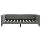 Day Bed without Mattress Dark Grey 90x190 cm Fabric