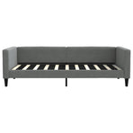 Day Bed without Mattress Dark Grey 90x190 cm Fabric