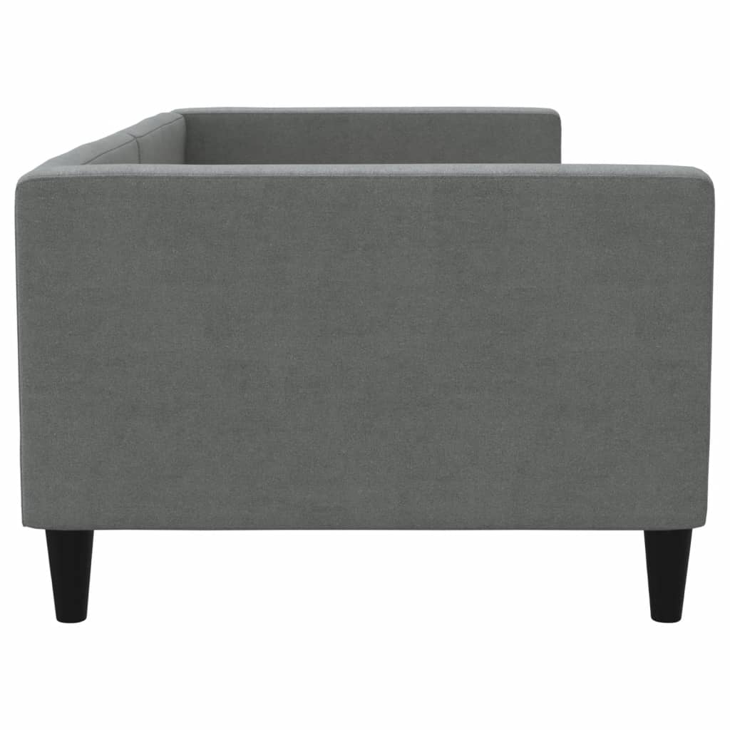 Day Bed without Mattress Dark Grey 90x190 cm Fabric