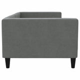 Day Bed without Mattress Dark Grey 90x190 cm Fabric - Top-Down View