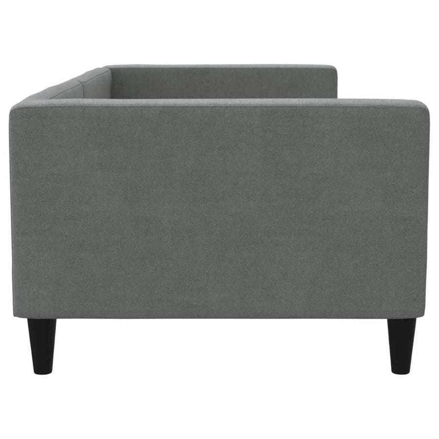 Day Bed without Mattress Dark Grey 90x190 cm Fabric