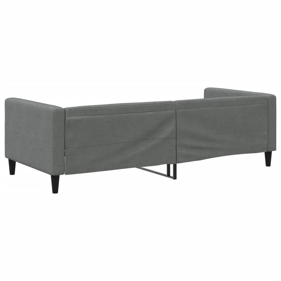 Day Bed without Mattress Dark Grey 90x190 cm Fabric