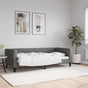 Day Bed without Mattress Dark Grey 90x190 cm Fabric