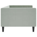 Day Bed without Mattress Light Grey 90x190 cm Velvet - Top-Down View