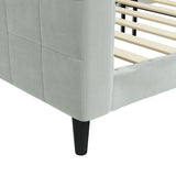 Day Bed without Mattress Light Grey 90x190 cm Velvet