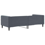 Day Bed without Mattress Dark Grey 90x190 cm Velvet - 45-Degree Angle