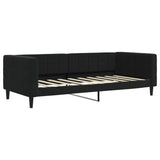 Day Bed without Mattress Black 90x190 cm Velvet
