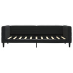 Day Bed without Mattress Black 90x190 cm Velvet