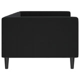 Day Bed without Mattress Black 90x190 cm Velvet