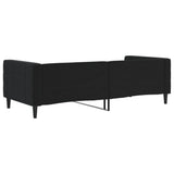 Day Bed without Mattress Black 90x190 cm Velvet - 45-Degree Angle
