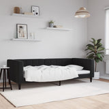 Day Bed without Mattress Black 90x190 cm Velvet