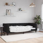 Day Bed without Mattress Black 90x190 cm Velvet