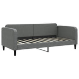 Day Bed without Mattress Dark Grey 90x190 cm Fabric