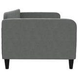 Day Bed without Mattress Dark Grey 90x190 cm Fabric - Top-Down View