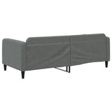 Day Bed without Mattress Dark Grey 90x190 cm Fabric - 45-Degree Angle