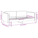 Day Bed without Mattress Dark Grey 90x190 cm Fabric - Low Angle