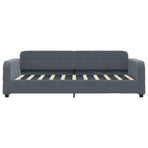 Day Bed without Mattress Dark Grey 90x190 cm Velvet