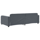Day Bed without Mattress Dark Grey 90x190 cm Velvet - 45-Degree Angle