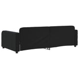 Day Bed without Mattress Black 90x190 cm Velvet - 45-Degree Angle