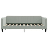 Day Bed without Mattress Light Grey 90x190 cm Velvet